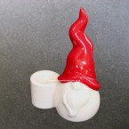 Father Christmas Ceramic Dinner Candle Holders